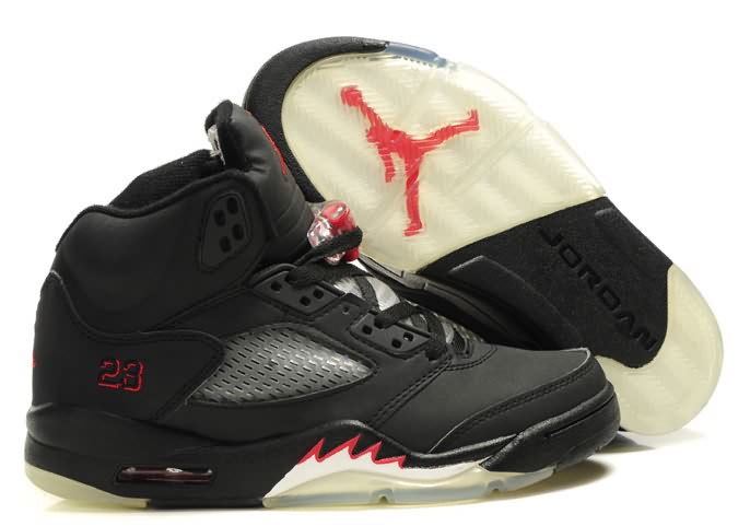 Best Gift Womens Air Jordans 5 Black Varsity Red Cheap